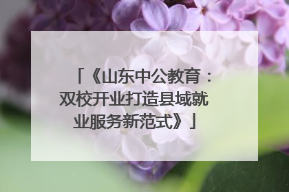 《山东中公教育：双校开业打造县域就业服务新范式》