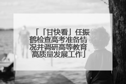 「甘快看」任振鹤检查高考准备情况并调研高等教育高质量发展工作