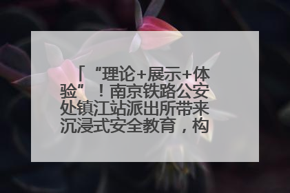“理论+展示+体验”！南京铁路公安处镇江站派出所带来沉浸式安全教育，构筑青少年暑期防线