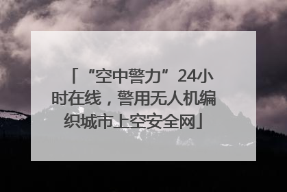 “空中警力”24小时在线，警用无人机编织城市上空安全网