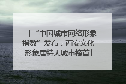 “中国城市网络形象指数”发布，西安文化形象居特大城市榜首