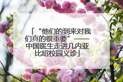 “他们的到来对我们真的很重要”——中国医生走进几内亚比绍校园义诊