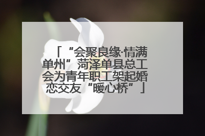 “会聚良缘·情满单州”菏泽单县总工会为青年职工架起婚恋交友“暖心桥”