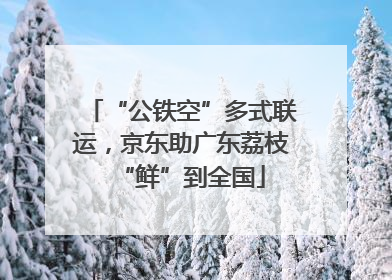“公铁空”多式联运，京东助广东荔枝“鲜”到全国