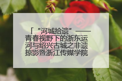 “河城拾遗”——青春视野下的浙东运河与绍兴古城之非遗掠影暨浙江传媒学院小学期来绍