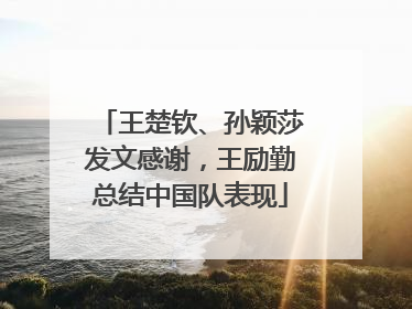 王楚钦、孙颖莎发文感谢，王励勤总结中国队表现
