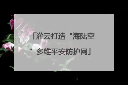 灌云打造“海陆空”多维平安防护网