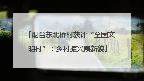 烟台东北桥村获评“全国文明村”：乡村振兴展新貌