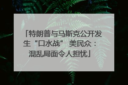 特朗普与马斯克公开发生“口水战” 美民众：混乱局面令人担忧