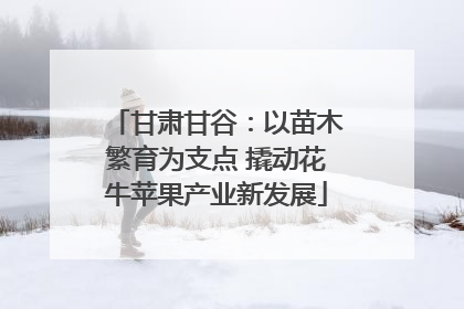 甘肃甘谷：以苗木繁育为支点 撬动花牛苹果产业新发展