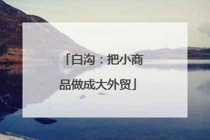 白沟：把小商品做成大外贸