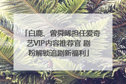 白鹿、曾舜晞担任爱奇艺VIP内容推荐官 剧粉解锁追剧新福利