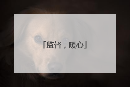 监督，暖心