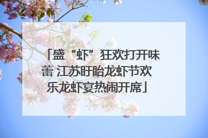 盛“虾”狂欢打开味蕾 江苏盱眙龙虾节欢乐龙虾宴热闹开席