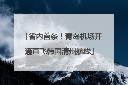 省内首条！青岛机场开通直飞韩国清州航线