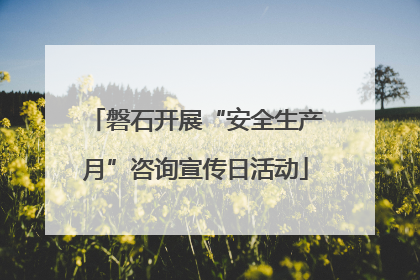 磐石开展“安全生产月”咨询宣传日活动