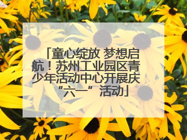 童心绽放 梦想启航！苏州工业园区青少年活动中心开展庆“六一”活动