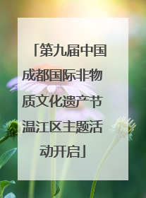 第九届中国成都国际非物质文化遗产节温江区主题活动开启
