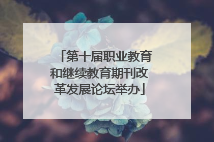 第十届职业教育和继续教育期刊改革发展论坛举办