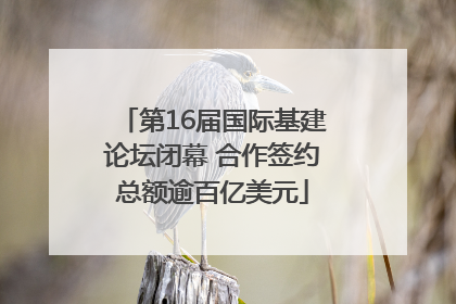 第16届国际基建论坛闭幕 合作签约总额逾百亿美元