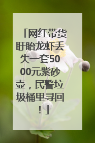 网红带货盱眙龙虾丢失一套5000元紫砂壶，民警垃圾桶里寻回！