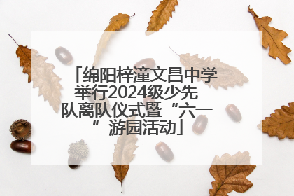 绵阳梓潼文昌中学举行2024级少先队离队仪式暨“六一”游园活动