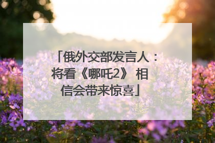 俄外交部发言人：将看《哪吒2》 相信会带来惊喜