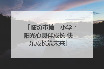 临汾市第一小学：阳光心灵伴成长 快乐成长筑未来