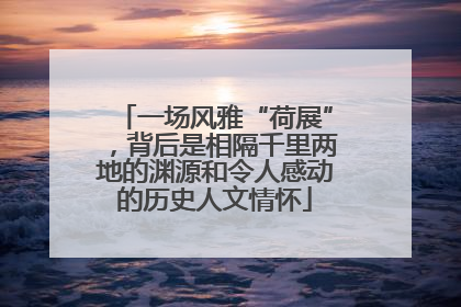 一场风雅“荷展”，背后是相隔千里两地的渊源和令人感动的历史人文情怀