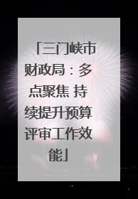 三门峡市财政局：多点聚焦 持续提升预算评审工作效能