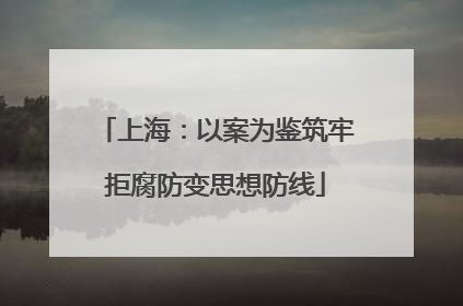 上海：以案为鉴筑牢拒腐防变思想防线