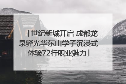 世纪新城开启 成都龙泉驿光华东山学子沉浸式体验72行职业魅力