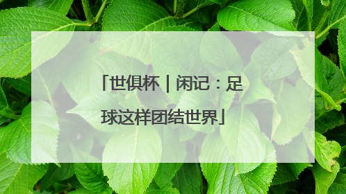 世俱杯｜闲记：足球这样团结世界