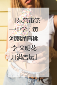 东营市第一中学：黄河潮涌育桃李 文明花开满杏坛