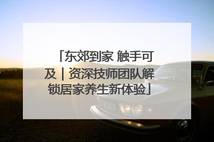东郊到家 触手可及｜资深技师团队解锁居家养生新体验