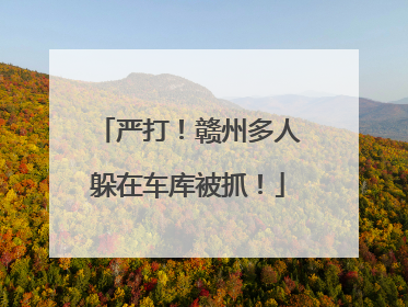 严打！赣州多人躲在车库被抓！