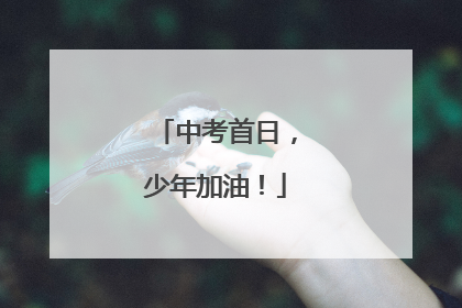 中考首日，少年加油！