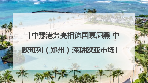 中豫港务亮相德国慕尼黑 中欧班列（郑州）深耕欧亚市场