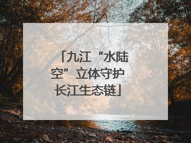 九江“水陆空”立体守护长江生态链