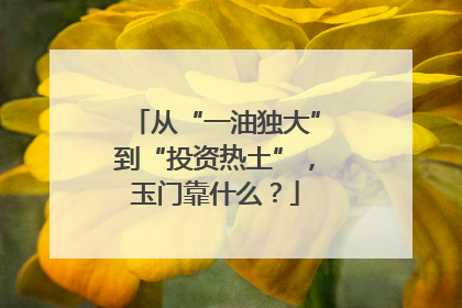 从“一油独大”到“投资热土”，玉门靠什么？