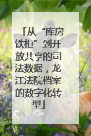 从“库房铁柜”到开放共享的司法数据，龙江法院档案的数字化转型
