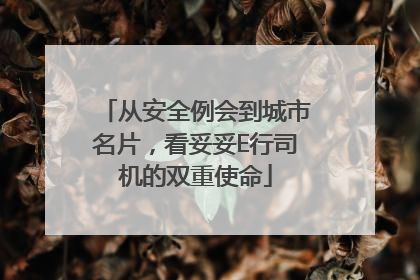 从安全例会到城市名片，看妥妥E行司机的双重使命
