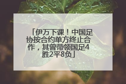 伊万下课！中国足协按合约单方终止合作，其曾带领国足4胜2平8负