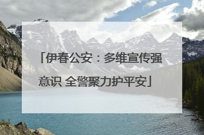 伊春公安：多维宣传强意识 全警聚力护平安