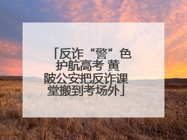 反诈“警”色 护航高考 黄陂公安把反诈课堂搬到考场外