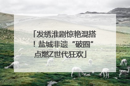 发绣淮剧惊艳混搭！盐城非遗“破圈”点燃Z世代狂欢