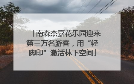 南森杰嘉花乐园迎来第三万名游客，用“轻脚印”激活林下空间