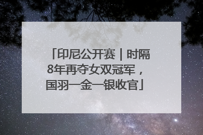印尼公开赛｜时隔8年再夺女双冠军，国羽一金一银收官