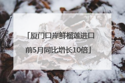 厦门口岸鲜榴莲进口 前5月同比增长10倍