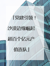 党建引领！沙漠边缘崛起超百个亿元产值连队